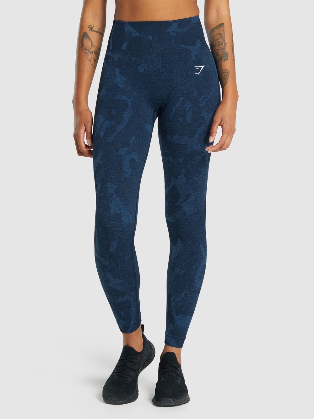 Gymshark Adapt Navy Blue Camo Seamless Leggings